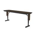 thumbnail image 2 of Correll SP 18x72 Adjustable Height Metal/Wood Folding Seminar Table in Walnut, 2 of 5