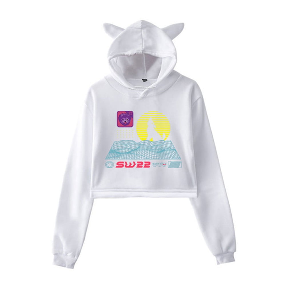 SssniperWolf Synthwave Merch Cat Ear Hoodie 2022 Casual Fashion Bear ...