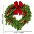 thumbnail image 2 of Large Decorative Winter Holiday Wreath for Front Door Entryway Indoor Outdoor Window Wall Fireplace, 2 of 4