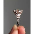 thumbnail image 3 of 2 CT Marquise Cut Lab Created Diamond Women's Engagement Ring 14K Rose Gold Plated Silver, 3 of 5