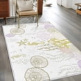 thumbnail image 3 of Ocean Coral Washable Area Rugs 3'x5', Green Shell Seahorse Starfish Abstract Texture Low Pile Throw Living Room Rug Non-Slip Sturdy Edge Binding Carpet for Indoor Entryway Bedside Kitchen, 3 of 9