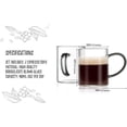 thumbnail image 4 of Bacimi Borosilicate Clear Glass Espresso cups 3oz / 90ML, Smoke Handle Set of 4, 4 of 7