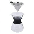 thumbnail image 2 of Pour Over Coffee Maker, Glass Coffee Pot Coffee Brewer with Stainless Steel Filter, High Heat Resistance Decanter, 14 Ounce -, 2 of 6