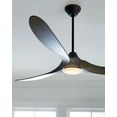 thumbnail image 4 of 3 Blade 70 inch Ceiling Fan with Light Kit-Matte Black Finish-Black Blade Color Bailey Street Home 96-Bel-3087753, 4 of 10