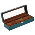 thumbnail image 4 of Caja de almacenamiento para exhibición de relojes, estuche para relojes a prueba de golpes, almohadillas extraíbles, estuche protector para relojes de Verde, 4 of 8