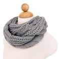 thumbnail image 2 of Premium Winter Twist Knit Warm Infinity Circle Scarf, 2 of 2