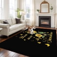 thumbnail image 2 of Rectangle Area Rugs 5 x 8 Ft, Sunflower Non-Slip Residential Carpet, Vintage Botanical Indoor Crawling Mats Runner Rugs for Living Room/Dining Room/Bedroom, 2 of 8