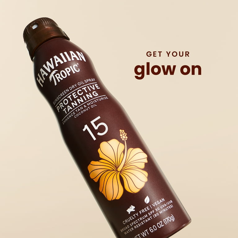 Hawaiian Tropic Dry Oil Tanning Spray SPF 15, SPF 15, Broad