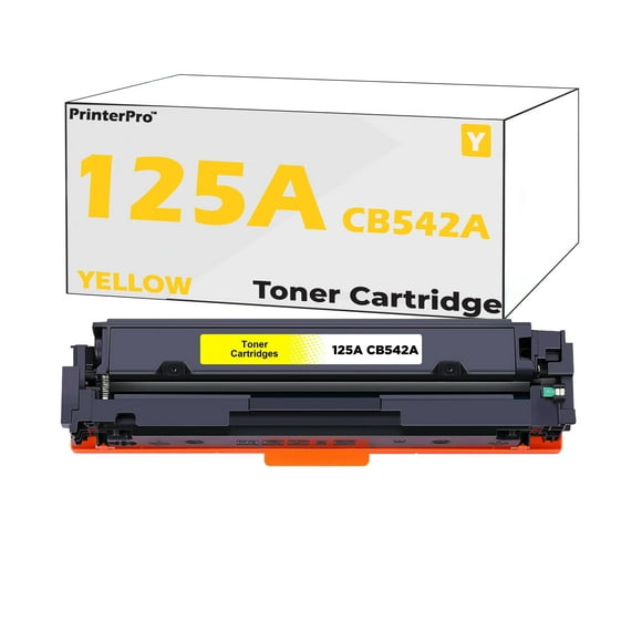 PrinterPro™ Compatible Remplacement pour Cartouche de Toner HP 125A CB542A - HP Color Laserjet CM1312 MFP CM1312NFI CP1210 CP1215 CP1510 CP1514N CP1515N CP1518NI (1 * Jaune Seulement)