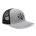 thumbnail image 3 of International Tie Nevada NEV Hat for Men and Women - Snapback Trucker Baseball Cap (Grey/Black), 3 of 3