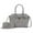 Gray, variant on Isla Women's Satchel Bag with wallet Crocodile Vegan Leather Shoulder Bag 2Pcs Handbag Purse by Mia K - Gray