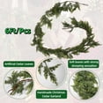 thumbnail image 2 of 6FT Christmas Cedar Garland with 33 Pine Branches, Christmas Artificial Faux Norfolk Pine Garland Artificial Greenery for Fireplace, Table, Mantle, Wall, Indoor, Outdoor,Home Decorations, 2 of 7