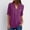 Purple, variant on Ichuanyi Fall Tops for Women 2022 Women's Summer Long Sleeve Shirts Zip Casual Tunic V-Neck Rollable Blouse Tops