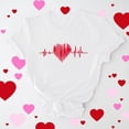 thumbnail image 2 of RKSTN Valentine Gifts Women's Valentine's Day T Shirts Oversized Crewneck Valentines Graphic Print Short Sleeve Shirt Womens Casual Solid Round Neck Plus Size Loose Fits Tee Top Summer Clothes, 2 of 8