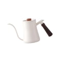 thumbnail image 4 of Esquirla 600ml Pour Over Watering Can Comfortable Handle Spout with Wooden Handle Coffee Pot Teapot for Outdoor Indoor Picnic Bar White, 4 of 8