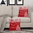 thumbnail image 6 of Christmas Throw Pillow Covers 18x18 Inch Set of 2 Red Winter Snowflakes Pillow Covers Merry Christmas Farmhouse Pillowscase Polyester Linen Square Cushion Covers for Sofa Couch Bedroom Home Decoration, 6 of 6