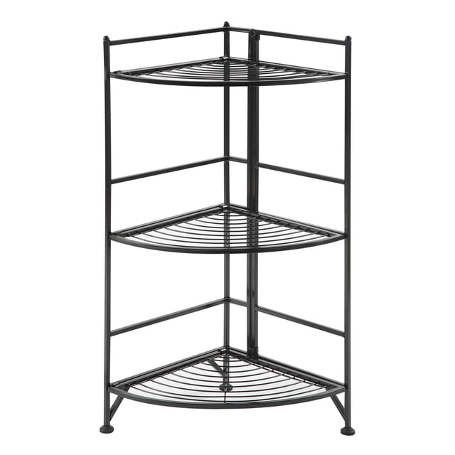 Convenience Concepts Designs2Go Support d'Angle pour Plantes, Fini Cadre en Métal Noir