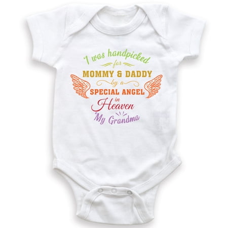 I Was Handpicked For Mommy And Daddy By A Special Angel In Heaven - Baby Bodysuit