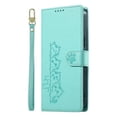 thumbnail image 2 of Wallet Leather Case For iPhone 17 6.3",with Card Holder,wristband, Shockproof Kickstand Embossed Cute Cats, Snap Phone Case,Green,For iPhone 17, 2 of 9