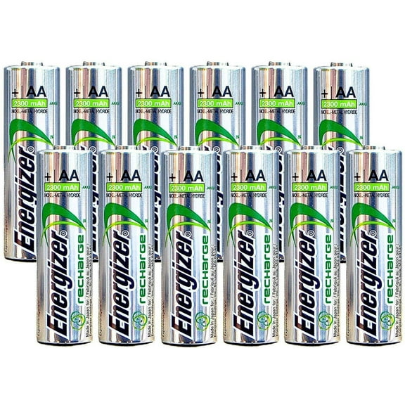 Energizer AA Rechargeable Batteries NiMH 2300 mAh 1.2V NH15 - 12 Count