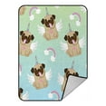 thumbnail image 1 of EREHome Unicorn Pug Pattern Throw Blanket Fleece Blankets Plush Blanket 58x80 inch, 1 of 1