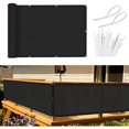 thumbnail image 1 of Balcony Privacy Screen Wind and UV Protection, 90 x 300 cm, Black, 1 of 4