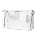 thumbnail image 2 of MORESEC 2Pcs Clear Toiletry Bag, Transparent PVC Travel Cosmetic Case with Zipper, TSA Approved for Airport Security, Waterproof Makeup Organizer, Multiple Color Trims, Compact Size, 2 of 8