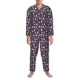 thumbnail image 3 of Fotbe Gnomes And Houses Pijama de Hombre con Estampado de Manga Larga, Conjunto de 2 Piezas, Ropa de Dormir Suave y Cómoda con Bolsillos-Medium, 3 of 7