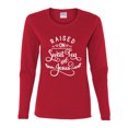 thumbnail image 2 of Wild Bobby Raised on Sweet Tea and Jesus Inspirational/Christian Women Graphic Long Sleeve Tee, Red, Large, 2 of 5