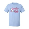 thumbnail image 2 of In October We Wear Pink Awareness Men's Graphic T-Shirt, Light Blue, Small, 2 of 3