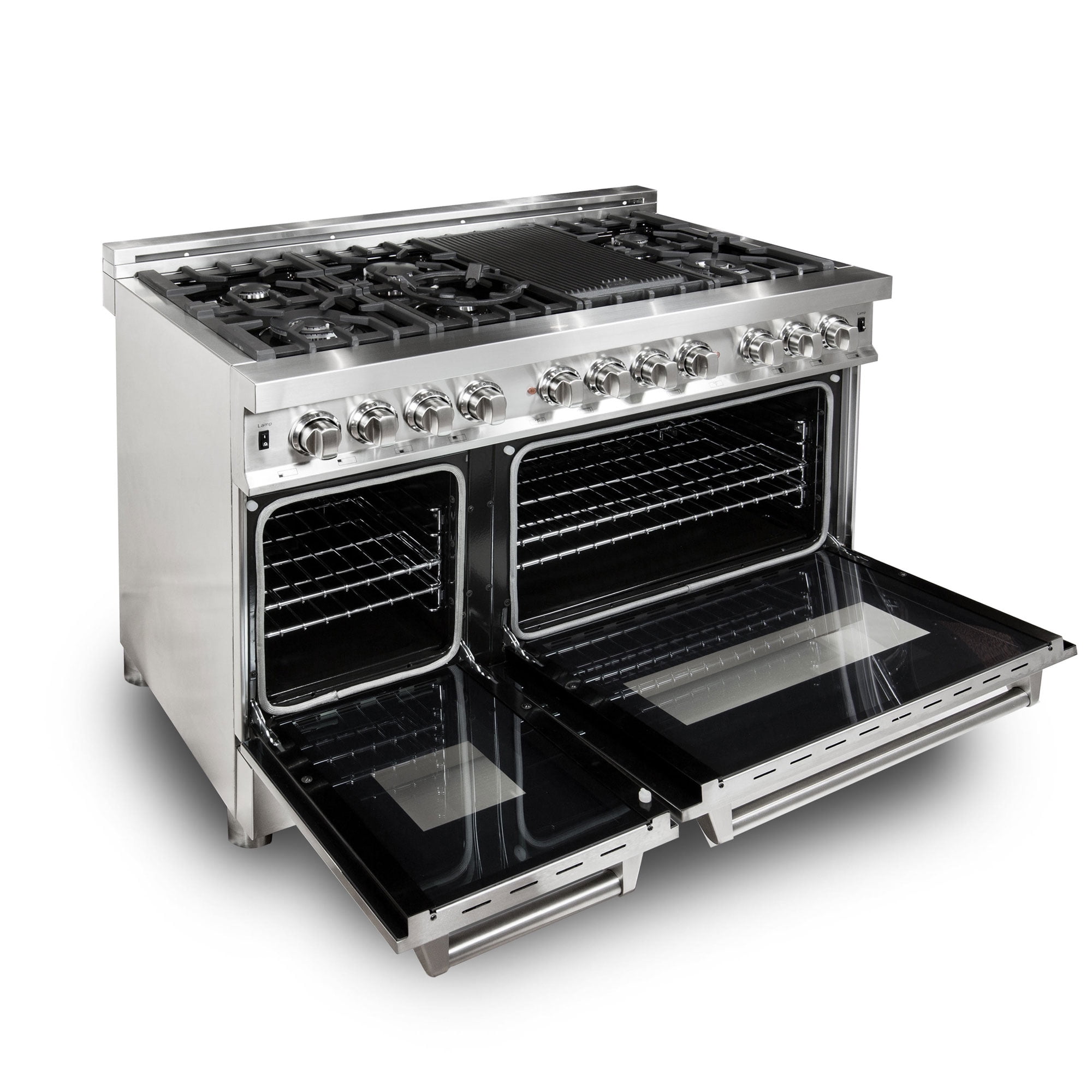 ZLINE 48 in. Professional 6.0 cu. ft. 7 Gas Burner/Electric Oven Range in Stainless Steel (RA48)