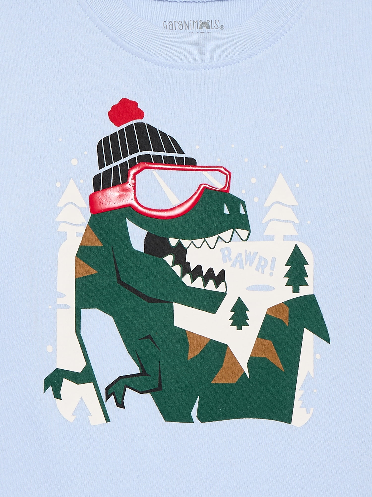 Garanimals Toddler Boys Holiday Graphic Brushed Jersey Tee with Long Sleeves, Sizes 18M-5T