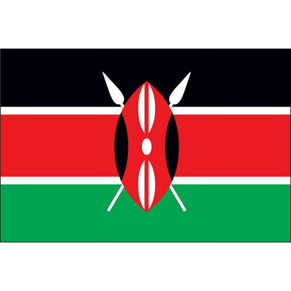 Y H M National Flag Kenya Flag 3 x 5 feet Bunting For Marine Industrial Use