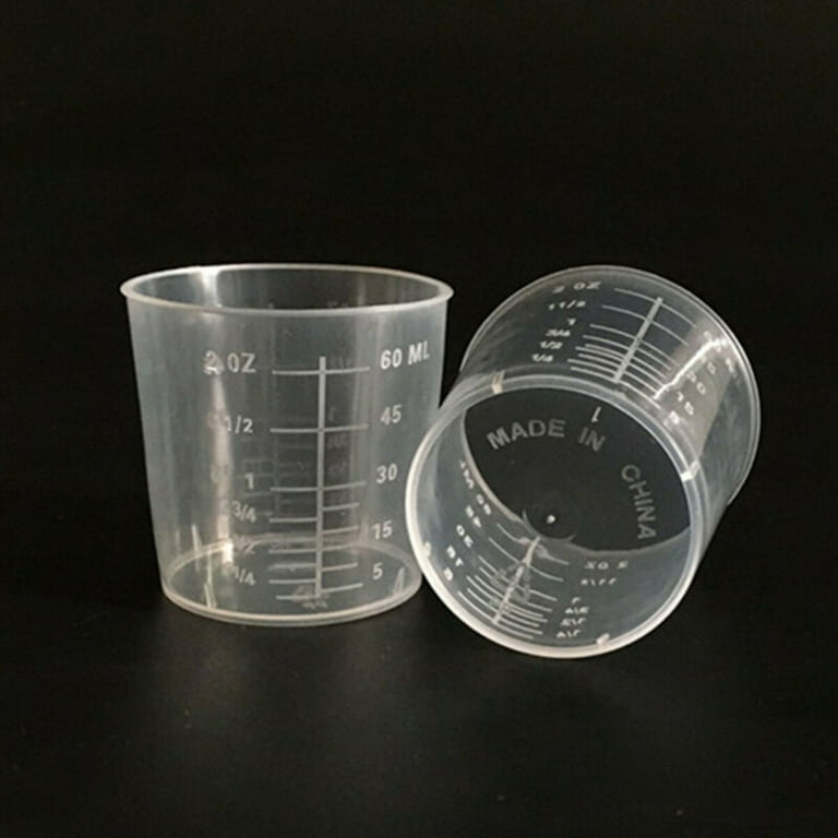 Plastic Clear Graduated Measuring Cup Liquid Jug Mug Laboratory Beaker  15~50ml