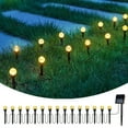 thumbnail image 2 of Yooshoverk Solar Ground Light, 15 LED Rechargeable, Waterproof Patio Glow, 15-Pack, Outdoor Walkway Decor, 2 of 9