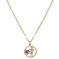 thumbnail image 2 of 1928 Jewelry 14K Gold Dipped Cherub And Heart Pendant Necklace For Women (Purple), 16", 2 of 4