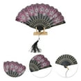 thumbnail image 3 of Unique Bargains Rose Lace with Tassel Folding Fan for Weddings and Parties 1 Pc Rose Red, 3 of 5