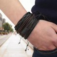 thumbnail image 2 of Set de 4 pulseras de piel para hombre y mujer, 2 of 6