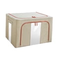 thumbnail image 2 of Bolsa de almacenamiento de ropa plegable Sunnimix organizador ventana transparente impermeable 60 cm x 42 cm x 40 cm Beige, 2 of 8