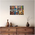 thumbnail image 4 of ZHONGYUTONG African Masks Wall Art Vintage Tribal Painting Black Art Prints African Traditional Culture Canvas Afro Ethnic Pictures African American Wall Decor Framed (24.00" x 36.00"), 4 of 4