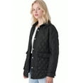 thumbnail image 3 of Quilted Jackets for Women Casual Lightweight Jacket Padded Fashion Winter Outerwear with Pockets Black M, 3 of 5