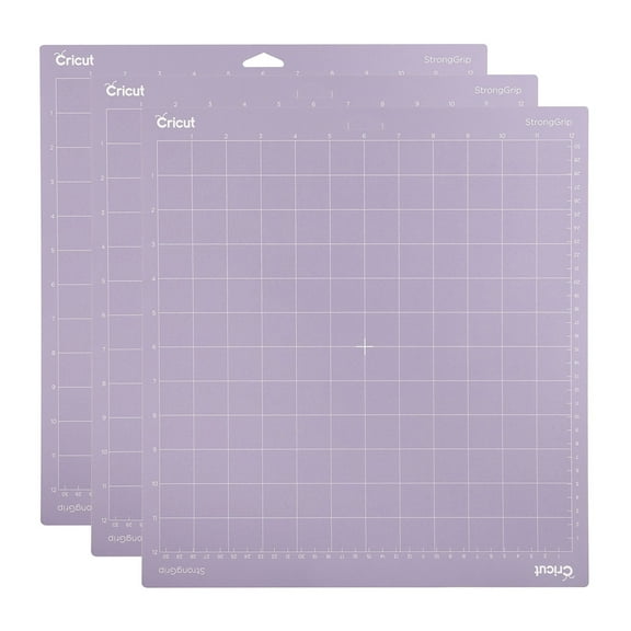 StrongGrip Cricut Cutting Mat 12in x 12in, Craft Mat for Cricut Maker & Explore, Use with Heavyweight Materials - Specialty Cardstock, Matboard & More, Reusable, Clear Protective Film (3 Count)