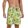 thumbnail image 2 of Wukai Cute Dinosaurs Cartoon Men’s Short Pajama Pants With Pockets Soft Sleep Pj Shorts for Men-, 2 of 6