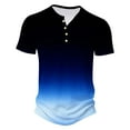 thumbnail image 2 of Camisas de Manga Larga para Hombres, Botón de Impresión Casual Camisa de Cuello Redondo Hecha de Poliéster Ligero para Todo el Uso de Temporada, Camisas de Manga Corta para Hombre, 2 of 5
