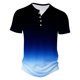 thumbnail image 2 of Camisas de Manga Larga para Hombres, Botón de Impresión Casual Camisa de Cuello Redondo Hecha de Poliéster Ligero para Todo el Uso de Temporada, Camisas de Manga Corta para Hombre, 2 of 5