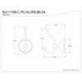 thumbnail image 2 of Kingston Brass BAK1117C Victorian 2-Piece Robe Hook, Polished Chrome, 2 of 2