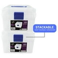 thumbnail image 5 of Clear Plastic Storage Box With Blue Plastic Top Handle And Latch -8.25 Inches Wide, 5 of 7