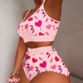 thumbnail image 1 of Lencería sexy Mujer Pijamas Amor Corazón Estampado Sin mangas Cami Shorts Lencería Ropa de dormir Conjuntos Pijamas Homesuit Ropa de dormir Traje de casa xuanjing unisex, 1 of 2
