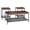 thumbnail image 4 of Walker Edison 3-Piece Engineered Wood Tray Top Accent Table Set in Dark Walnut, 4 of 6