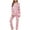 D, variant on Jamicy Sleepwear Set for Women Mother's Daygifts Two Piece Pajama Set Long Sleeve Loose Fit Collar Neck Cute Pattern Womens Loungerwear Set with Pocket